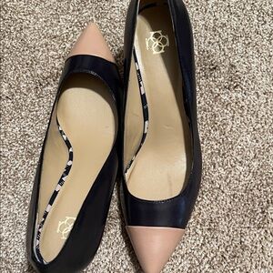Ann Taylor Black and Cream Heels